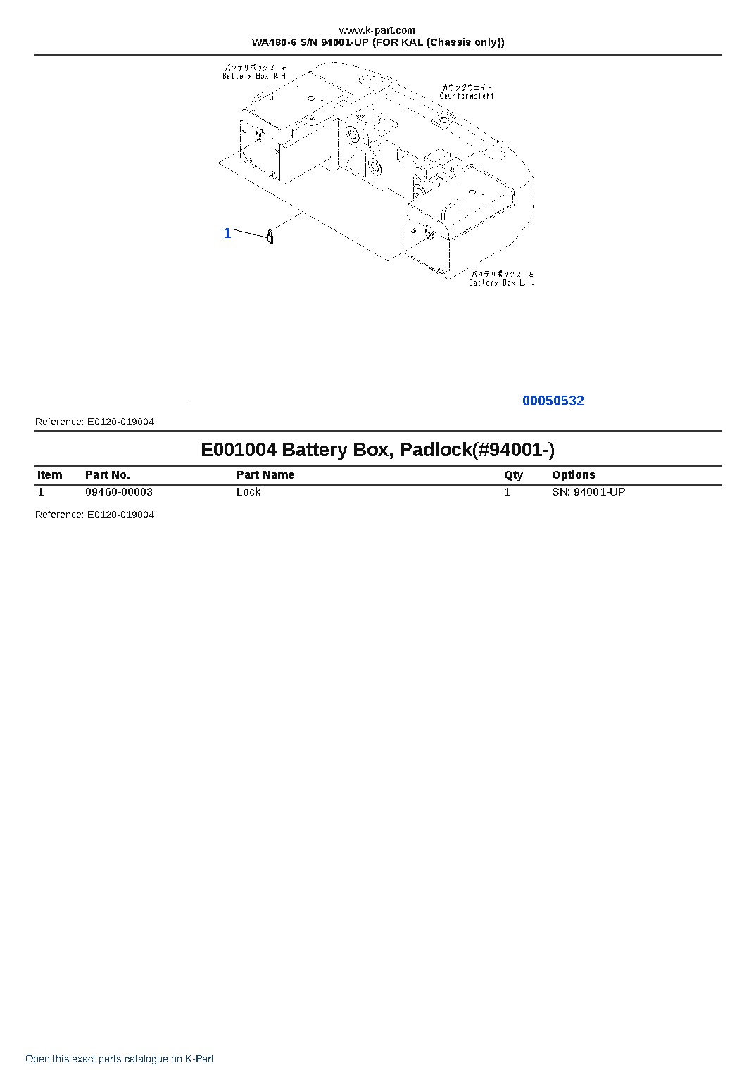 WA480-6 S/N 94001-UP (FOR KAL (Chassis only)) – sample page 5 WA480-6 S/N 94001-UP (FOR KAL (Chassis only)) – sample page 5