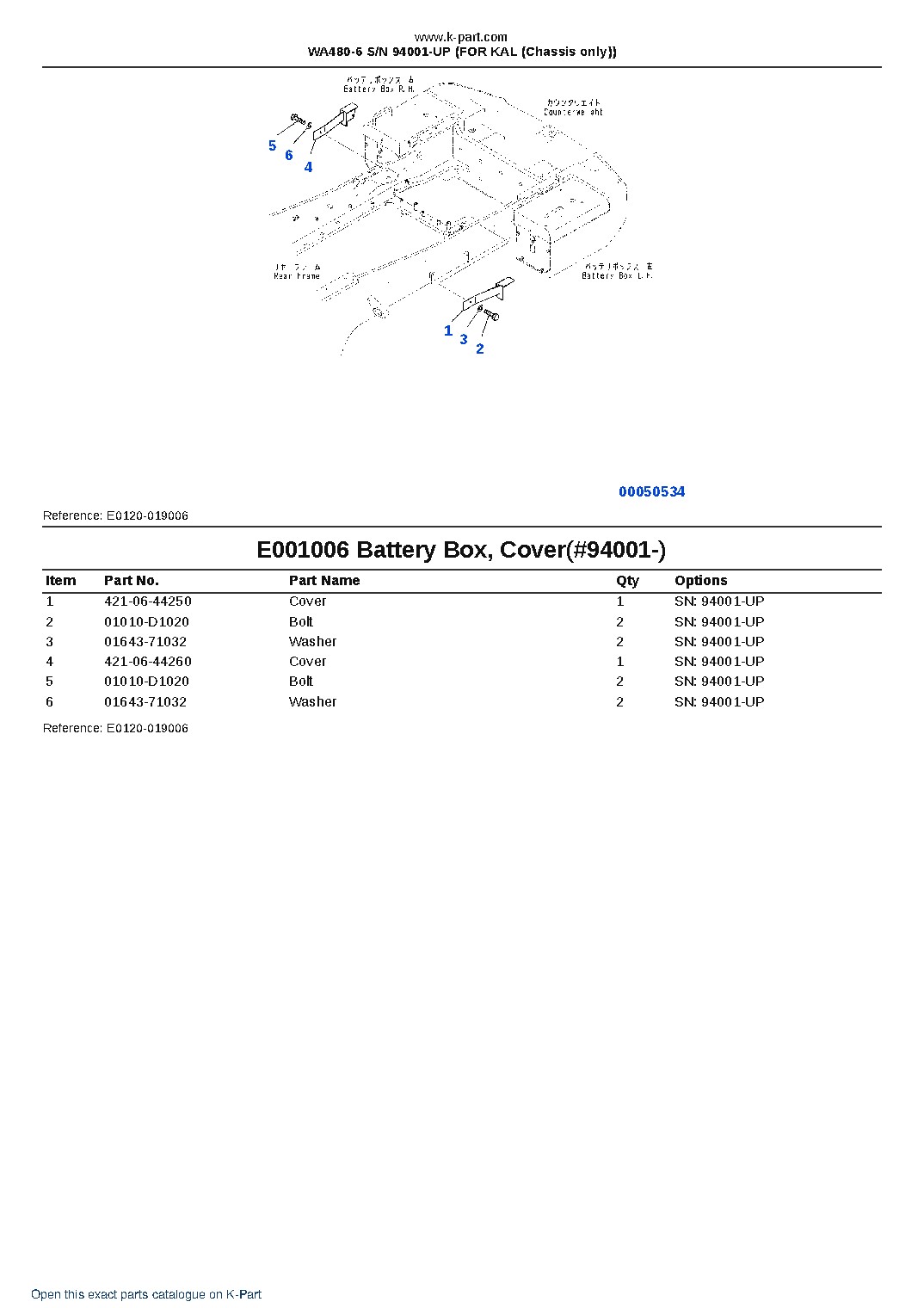 WA480-6 S/N 94001-UP (FOR KAL (Chassis only)) – sample page 7 WA480-6 S/N 94001-UP (FOR KAL (Chassis only)) – sample page 7