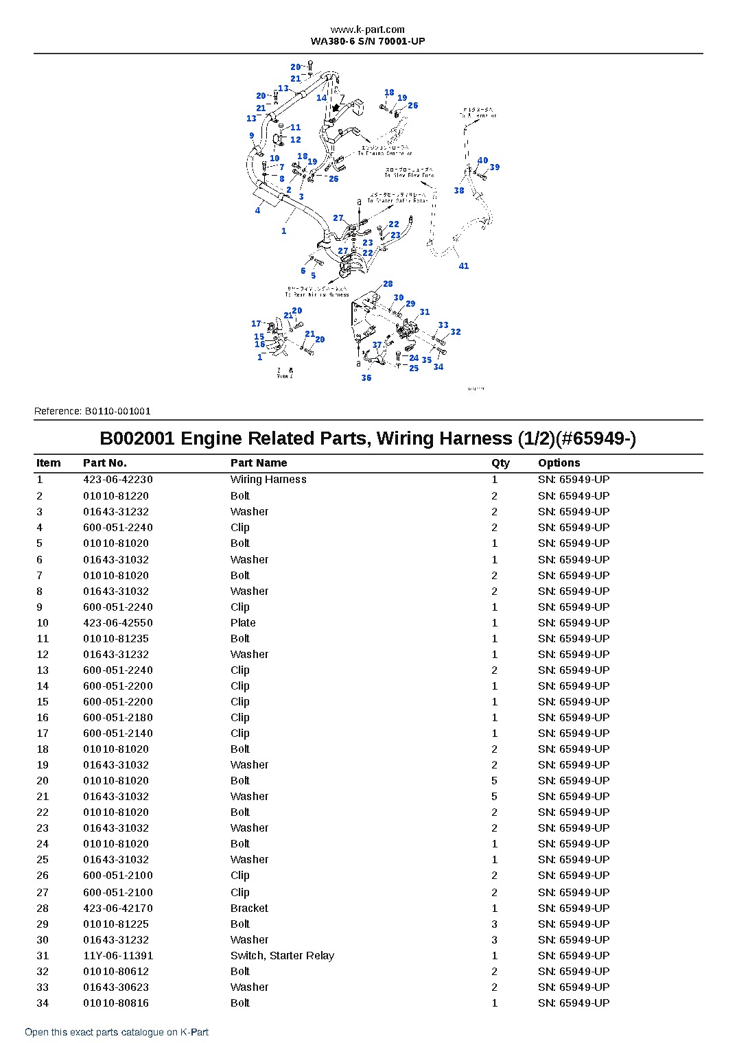 WA380-6 S/N 70001-UP – sample page 2 WA380-6 S/N 70001-UP – sample page 2