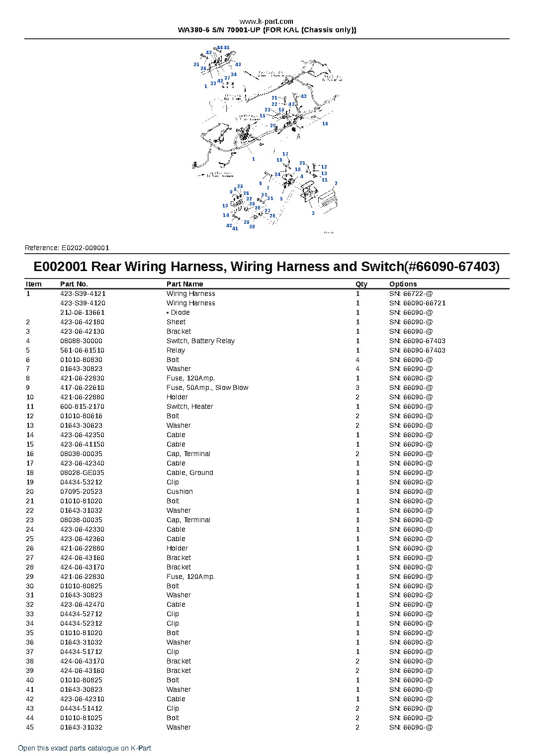 WA380-6 S/N 70001-UP (FOR KAL (Chassis only)) – sample page 9