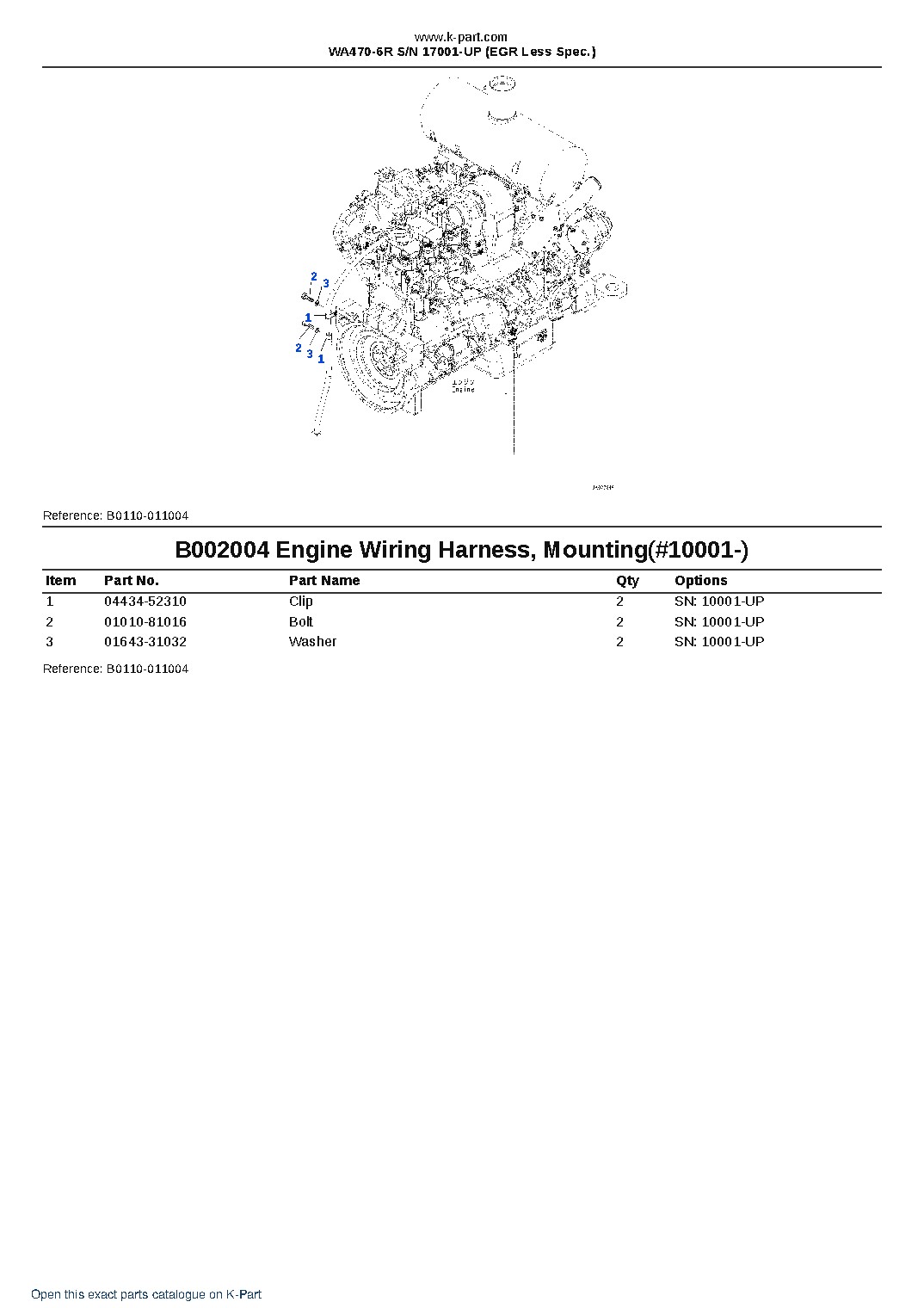 WA470-6R S/N 17001-UP (EGR Less Spec.) – sample page 6 WA470-6R S/N 17001-UP (EGR Less Spec.) – sample page 6