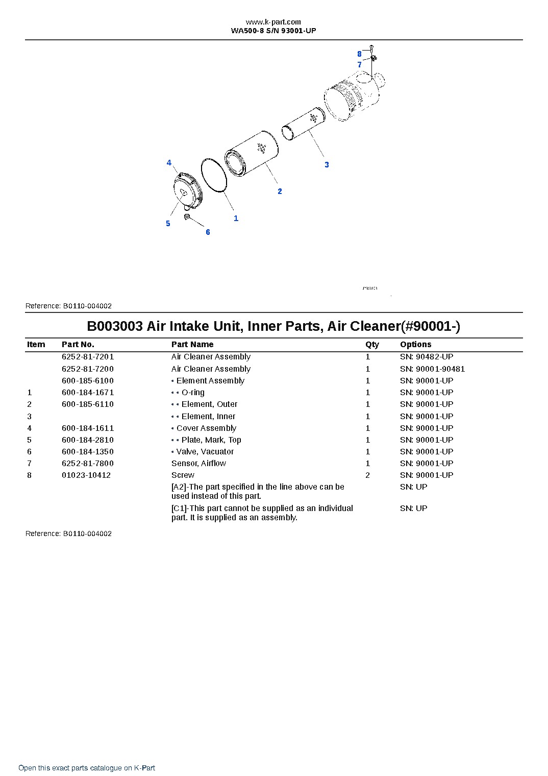 WA500-8 S/N 93001-UP – sample page 7 WA500-8 S/N 93001-UP – sample page 7