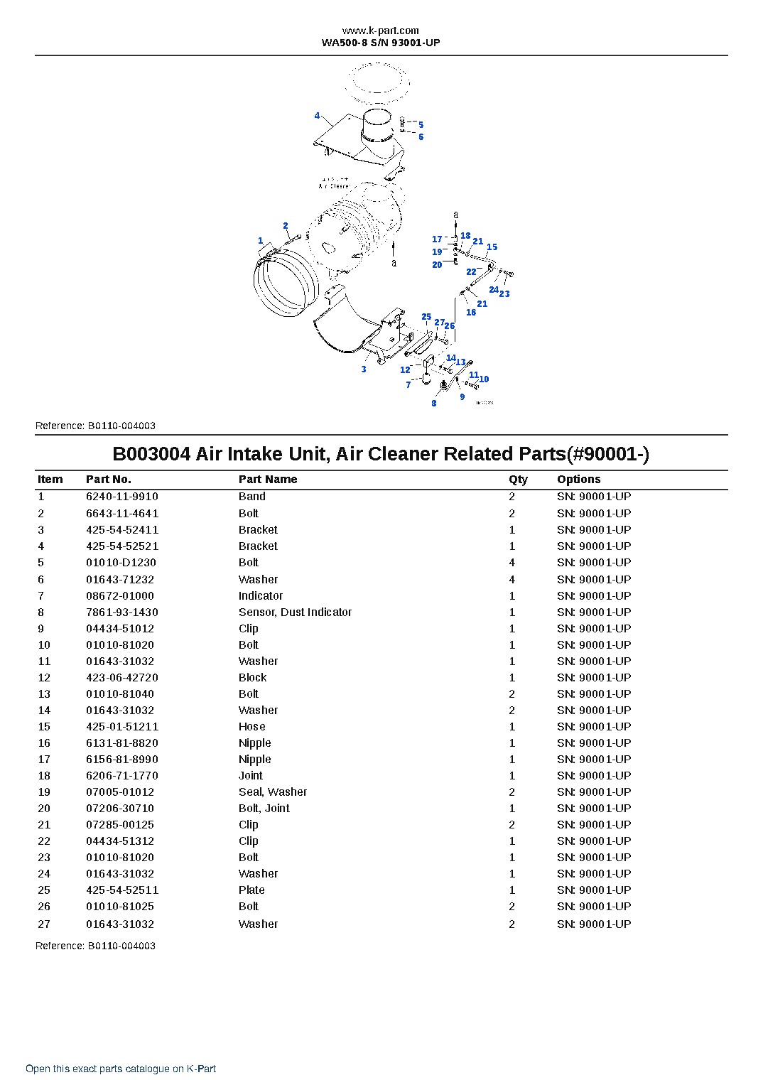 WA500-8 S/N 93001-UP – sample page 8 WA500-8 S/N 93001-UP – sample page 8