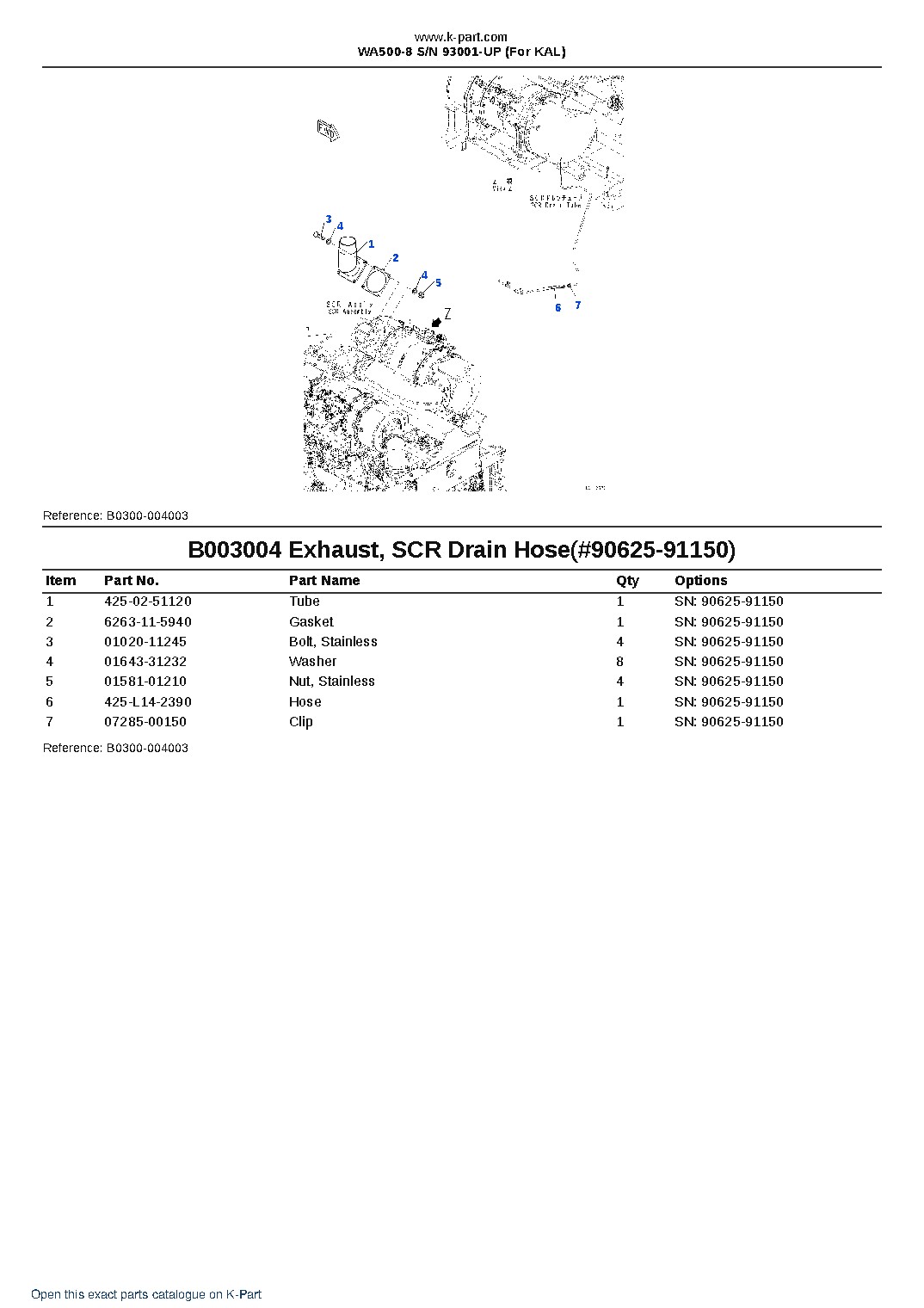 WA500-8 S/N 93001-UP (For KAL) – sample page 8 WA500-8 S/N 93001-UP (For KAL) – sample page 8