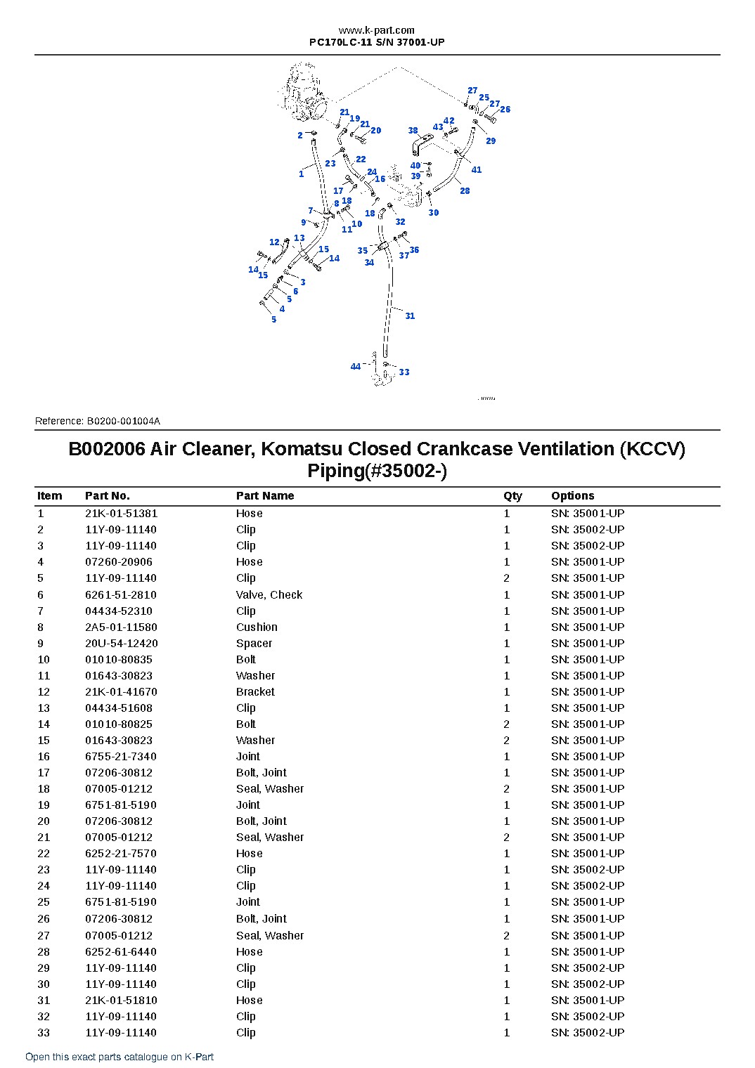 PC170LC-11 S/N 37001-UP – sample page 10 PC170LC-11 S/N 37001-UP – sample page 10