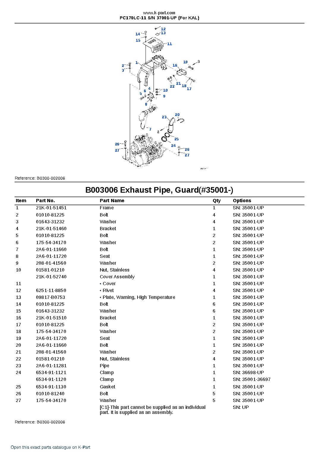 PC170LC-11 S/N 37001-UP (For KAL) – sample page 10 PC170LC-11 S/N 37001-UP (For KAL) – sample page 10