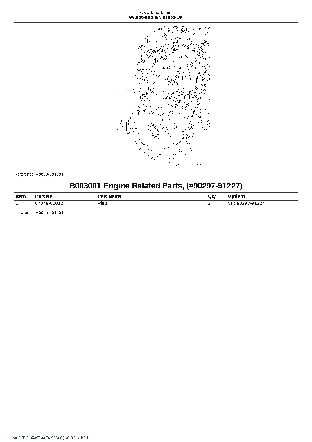 WA500-8E0 S/N 93001-UP – sample page 3 WA500-8E0 S/N 93001-UP – sample page 3