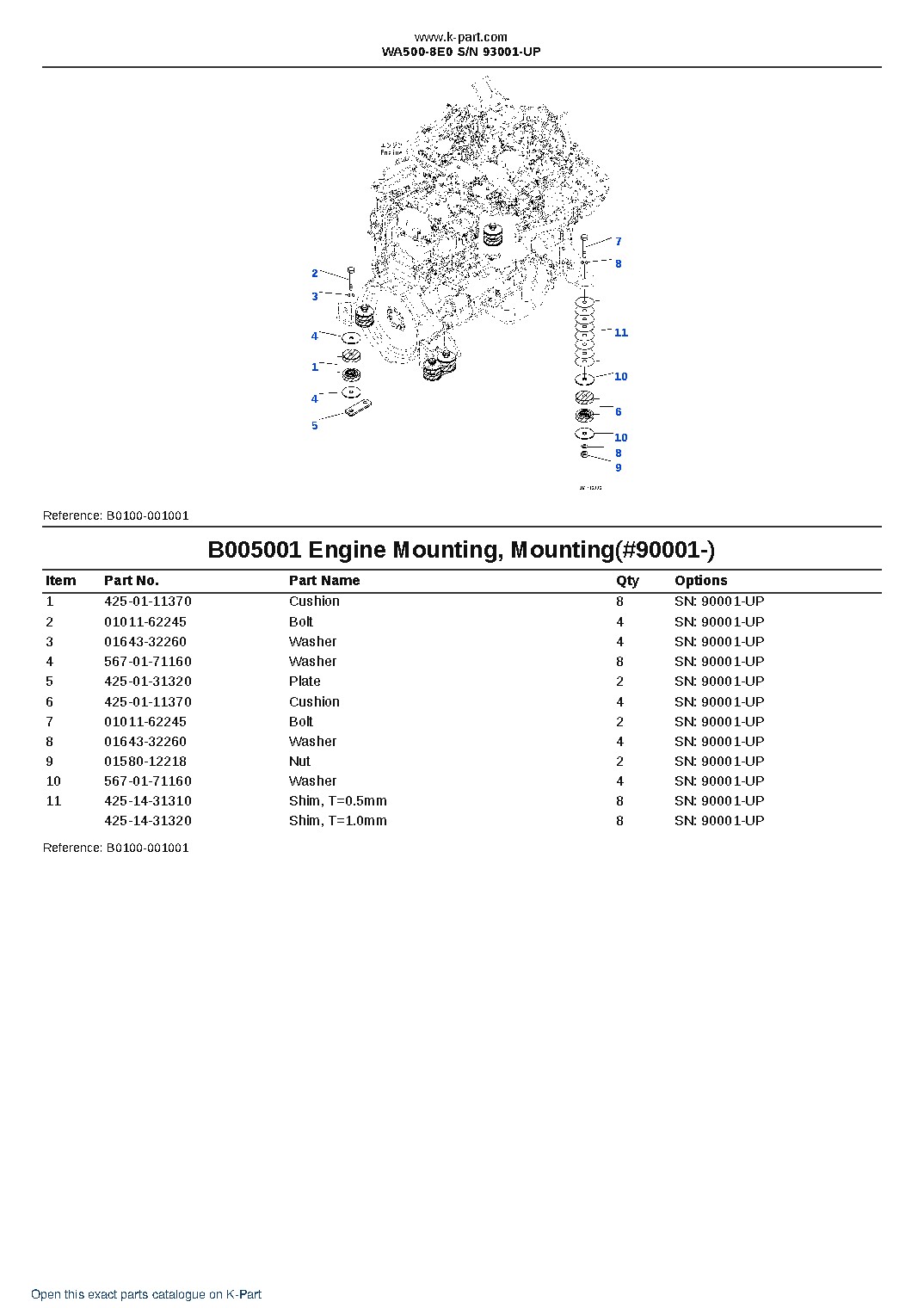 WA500-8E0 S/N 93001-UP – sample page 5 WA500-8E0 S/N 93001-UP – sample page 5