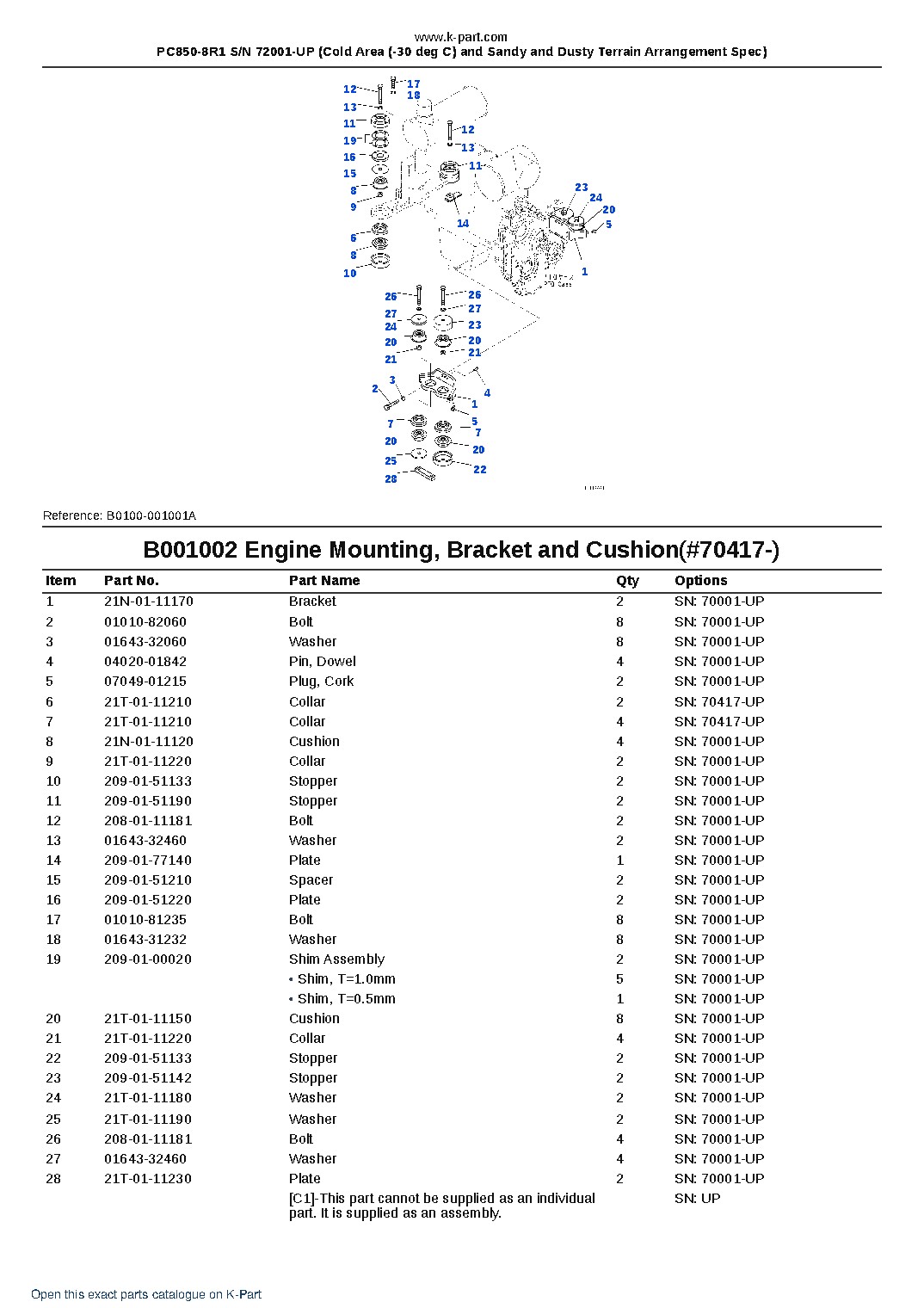 PC850-8R1 S/N 72001-UP (Cold Area (-30 deg C) and Sandy and Dusty Terrain Arrangement Spec) – sample page 3