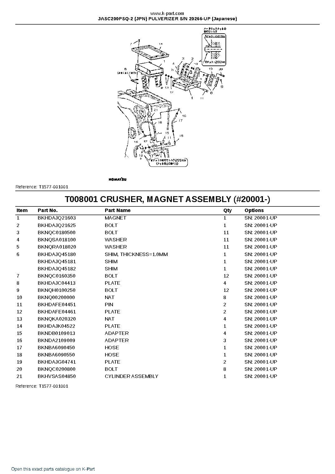 JASC200PSQ-2 (JPN) PULVERIZER S/N 20266-UP (Japanese) – sample page 10 JASC200PSQ-2 (JPN) PULVERIZER S/N 20266-UP (Japanese) – sample page 10