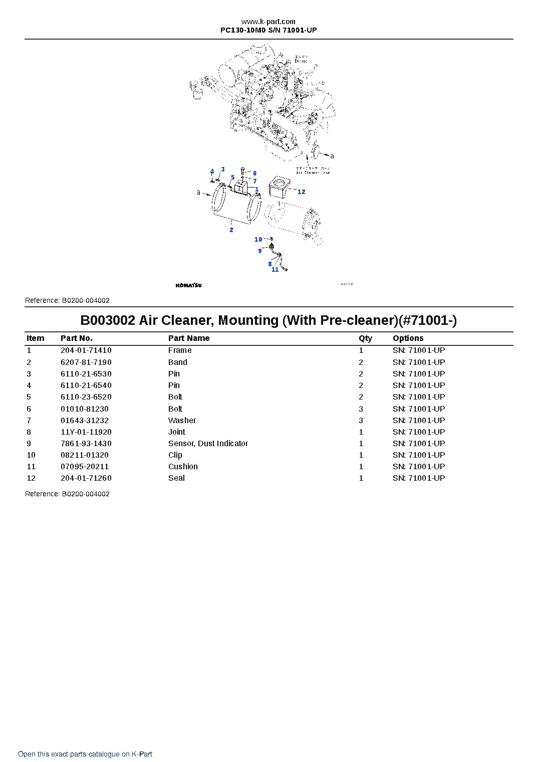 PC130-10M0 S/N 71001-UP – sample page 6 PC130-10M0 S/N 71001-UP – sample page 6