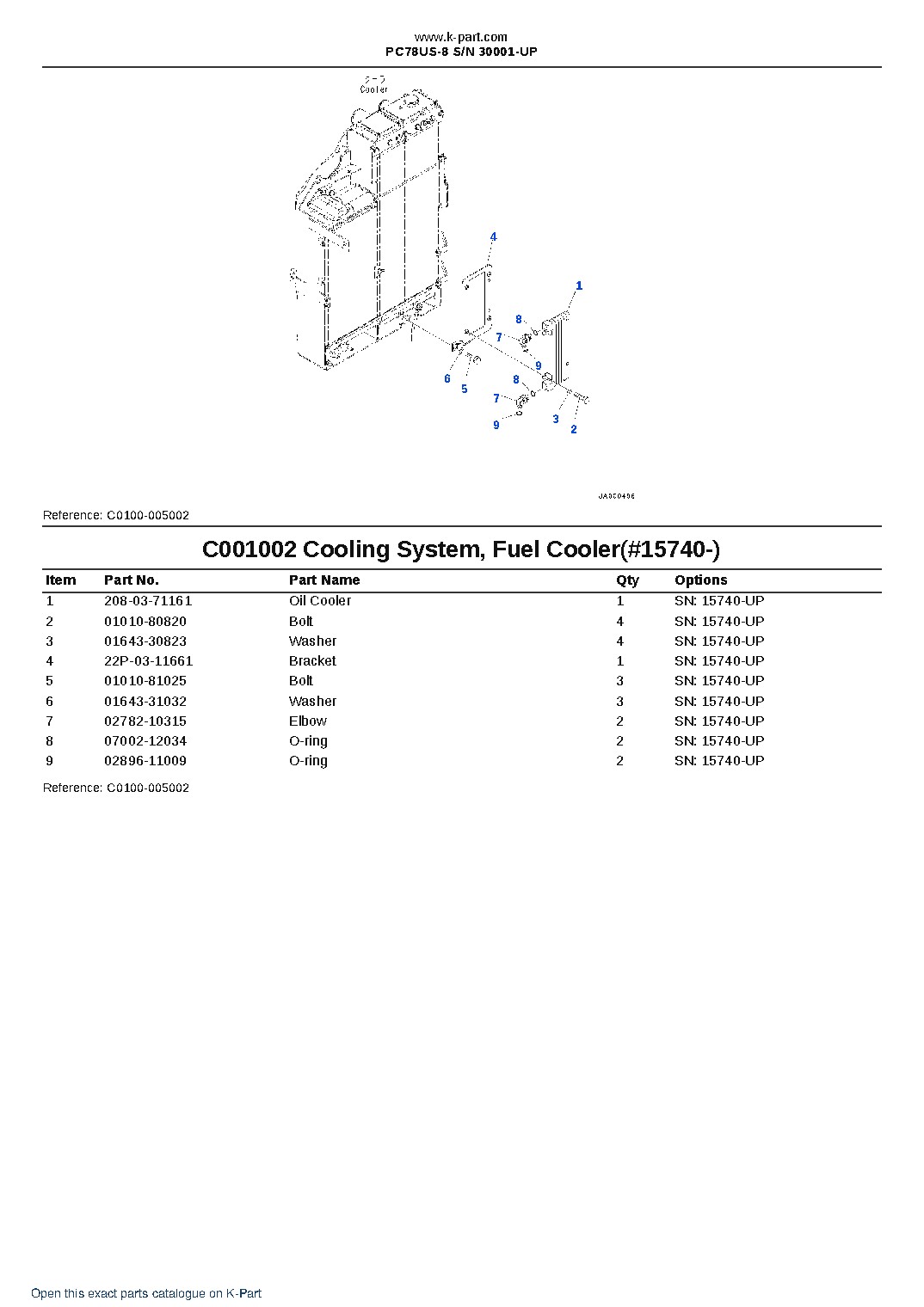 PC78US-8 S/N 30001-UP – sample page 8 PC78US-8 S/N 30001-UP – sample page 8