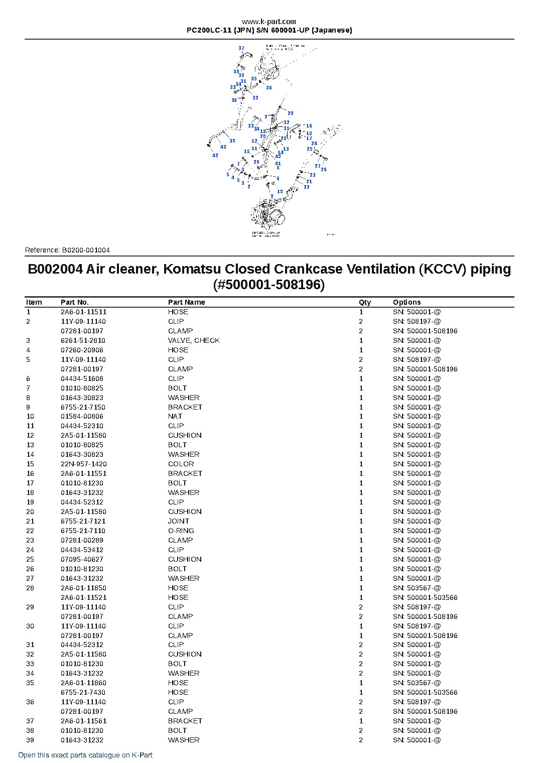 PC200LC-11 (JPN)  S/N 600001-UP (Japanese) – sample page 6