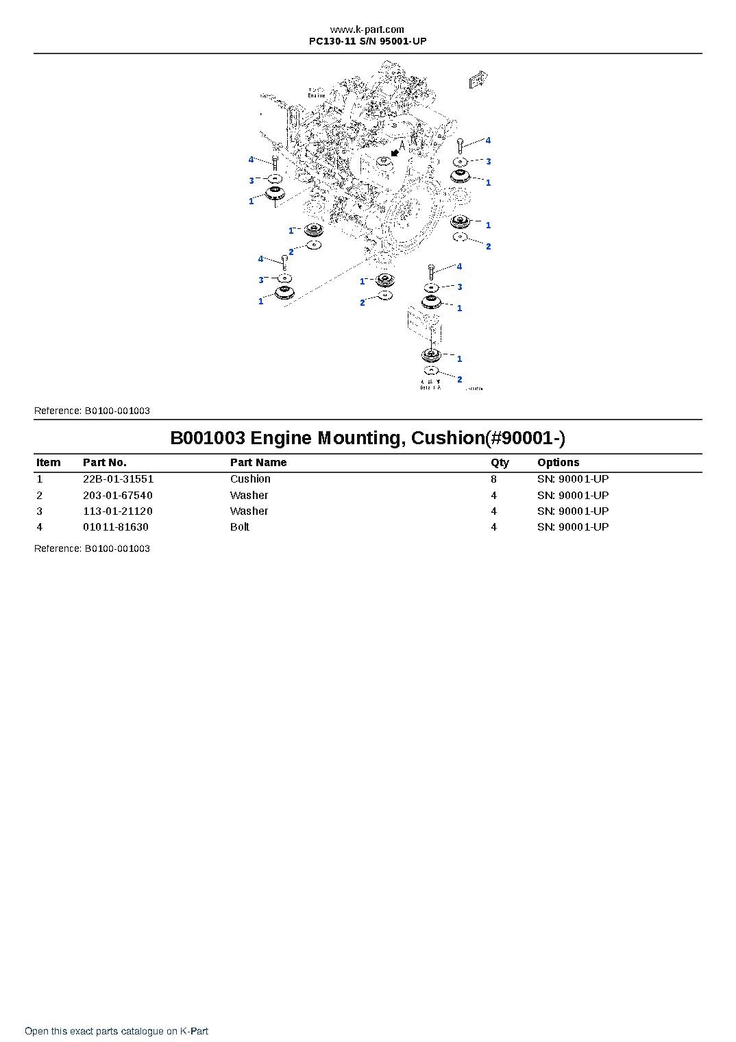 PC130-11 S/N 95001-UP – sample page 3 PC130-11 S/N 95001-UP – sample page 3