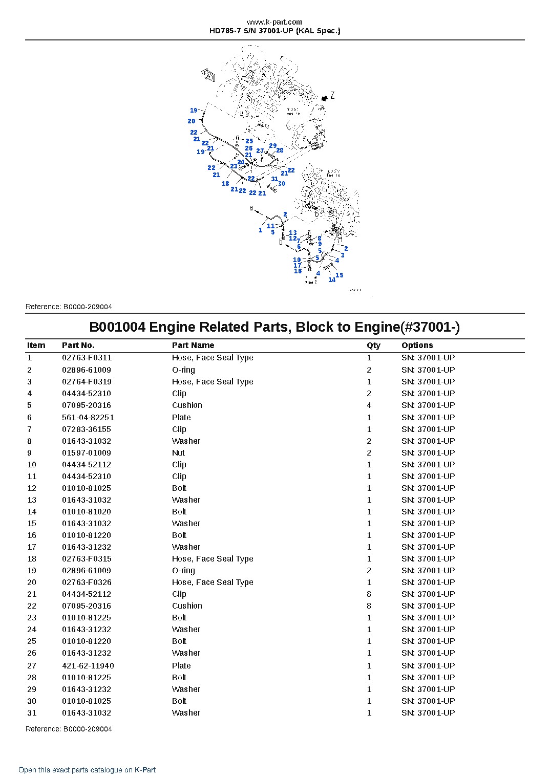 HD785-7 S/N 37001-UP (KAL Spec.) – sample page 5 HD785-7 S/N 37001-UP (KAL Spec.) – sample page 5