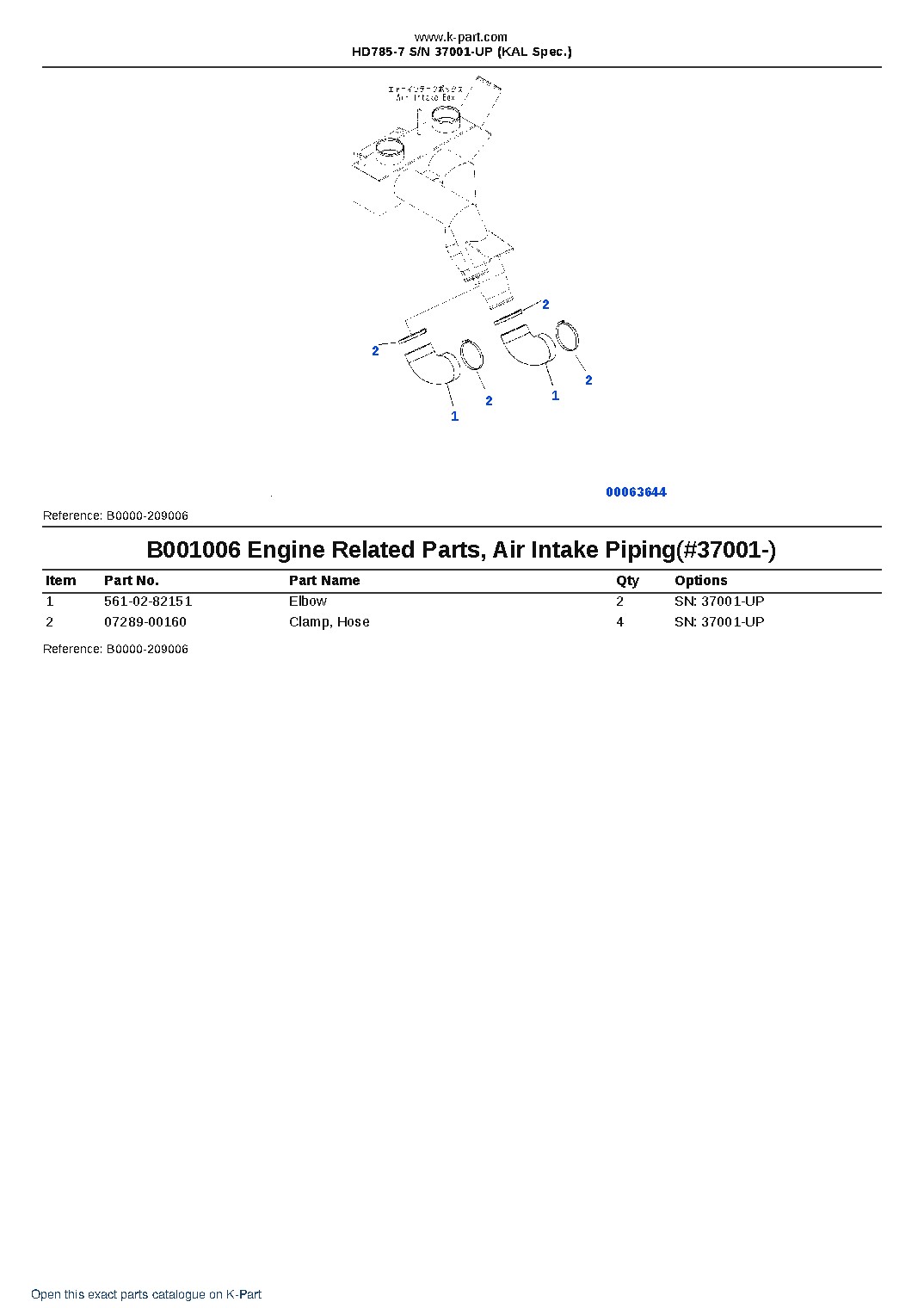 HD785-7 S/N 37001-UP (KAL Spec.) – sample page 7 HD785-7 S/N 37001-UP (KAL Spec.) – sample page 7