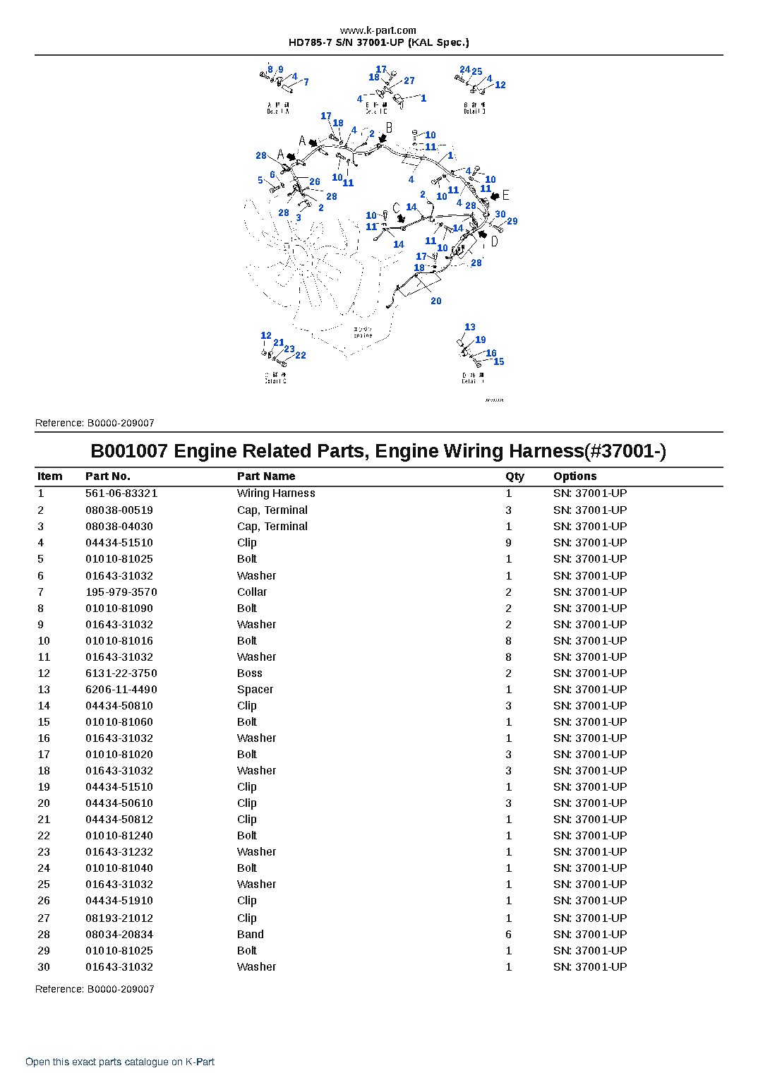 HD785-7 S/N 37001-UP (KAL Spec.) – sample page 8 HD785-7 S/N 37001-UP (KAL Spec.) – sample page 8