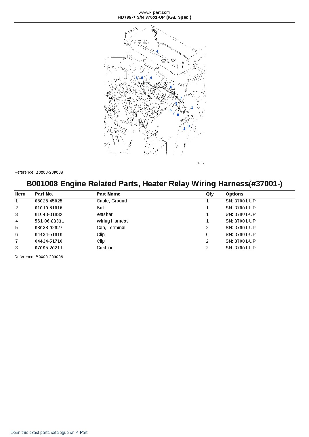 HD785-7 S/N 37001-UP (KAL Spec.) – sample page 9 HD785-7 S/N 37001-UP (KAL Spec.) – sample page 9