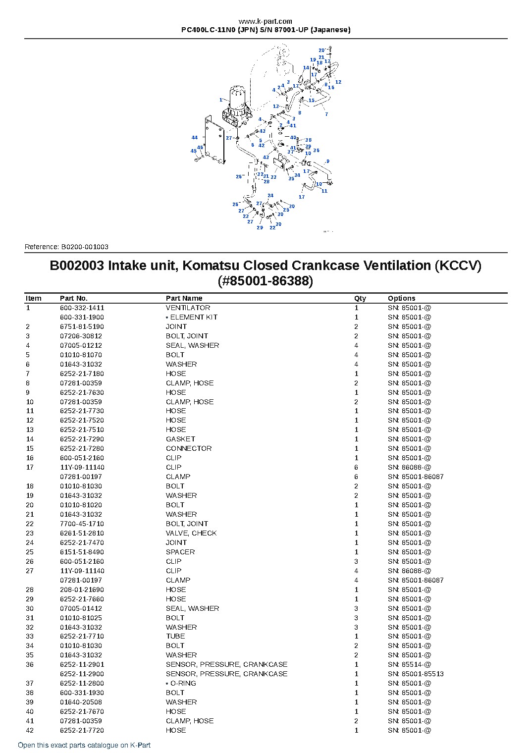 PC400LC-11N0 (JPN)  S/N 87001-UP (Japanese) – sample page 5