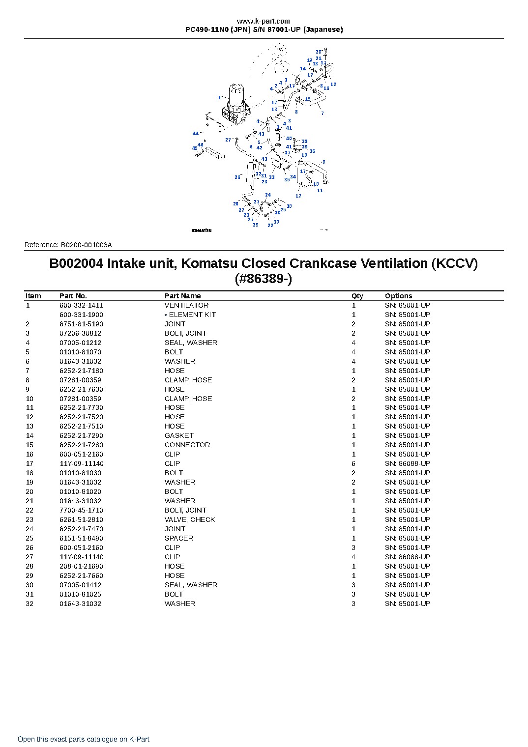 PC490-11N0 (JPN)  S/N 87001-UP (Japanese) – sample page 7