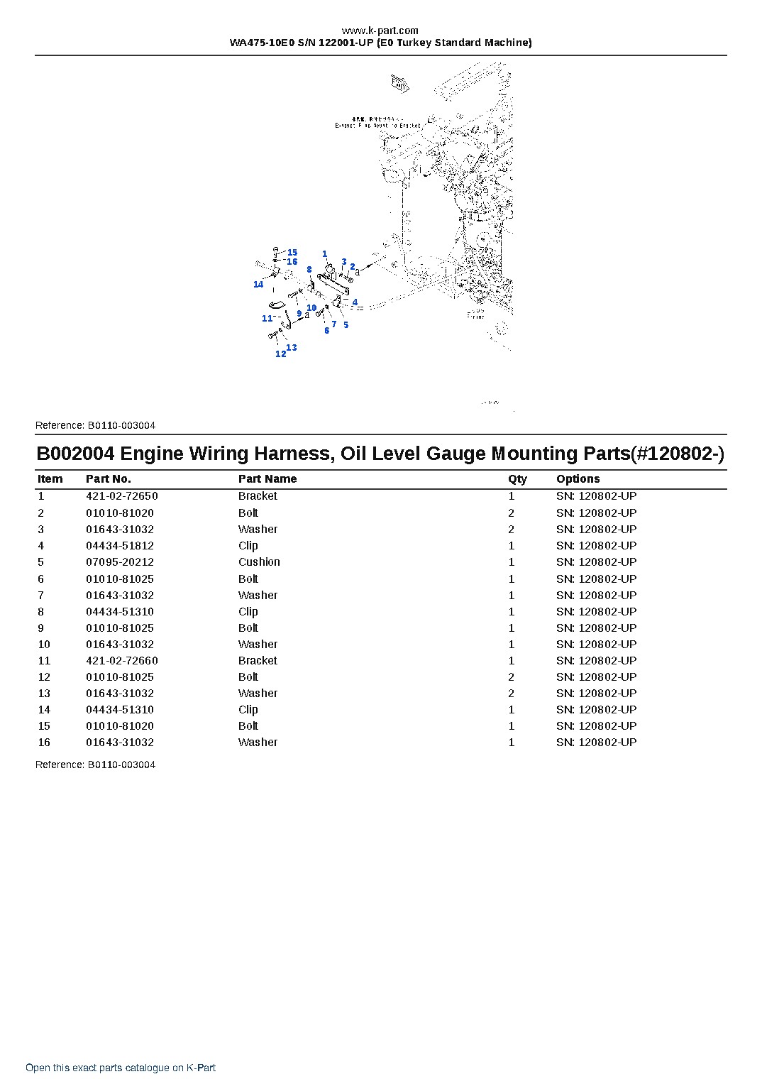 WA475-10E0 S/N 122001-UP (E0 Turkey Standard Machine) – sample page 8 WA475-10E0 S/N 122001-UP (E0 Turkey Standard Machine) – sample page 8