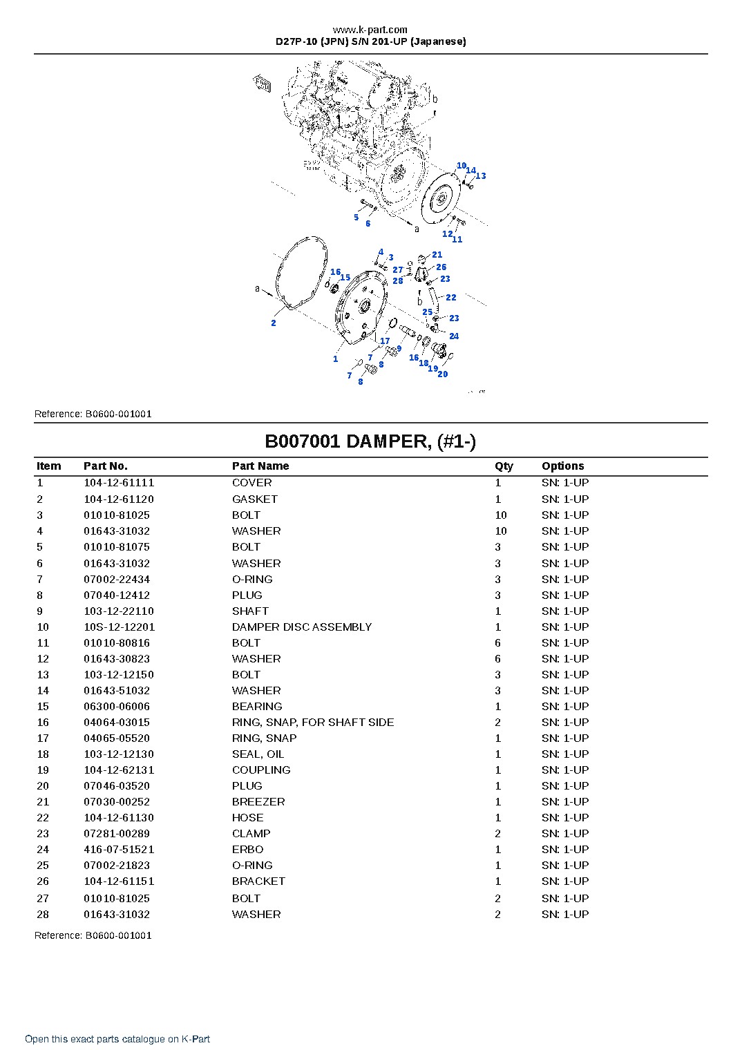 D27P-10 (JPN) S/N 201-UP (Japanese) – sample page 10 D27P-10 (JPN) S/N 201-UP (Japanese) – sample page 10