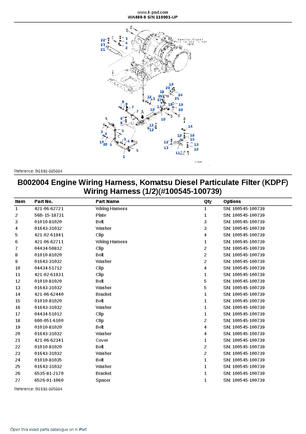 WA480-8 S/N 110001-UP – sample page 7 WA480-8 S/N 110001-UP – sample page 7