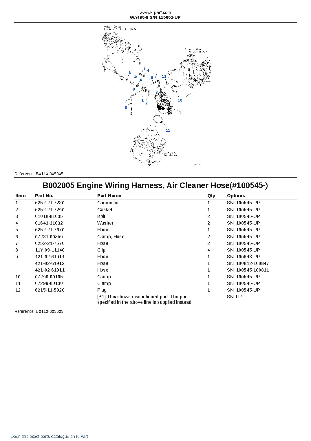 WA480-8 S/N 110001-UP – sample page 8 WA480-8 S/N 110001-UP – sample page 8