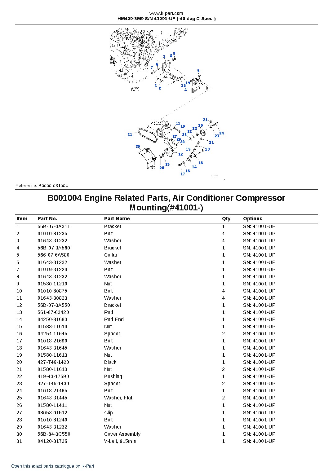 HM400-3M0 S/N 41001-UP (-40 deg C Spec.) – sample page 4 HM400-3M0 S/N 41001-UP (-40 deg C Spec.) – sample page 4