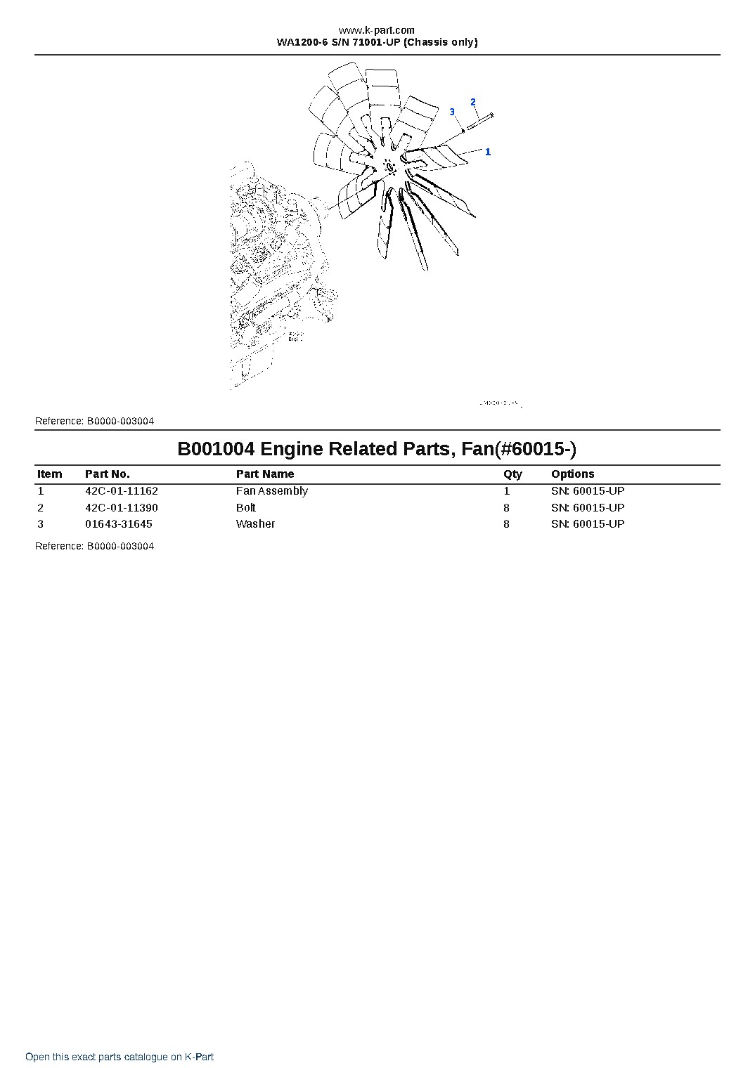 WA1200-6 S/N 71001-UP (Chassis only) – sample page 4 WA1200-6 S/N 71001-UP (Chassis only) – sample page 4