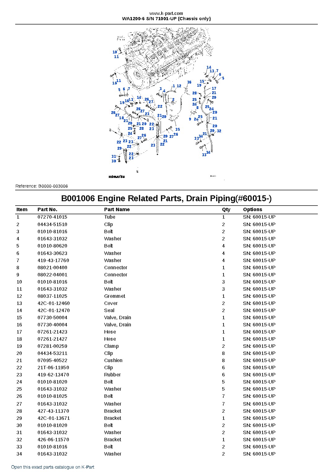 WA1200-6 S/N 71001-UP (Chassis only) – sample page 7 WA1200-6 S/N 71001-UP (Chassis only) – sample page 7