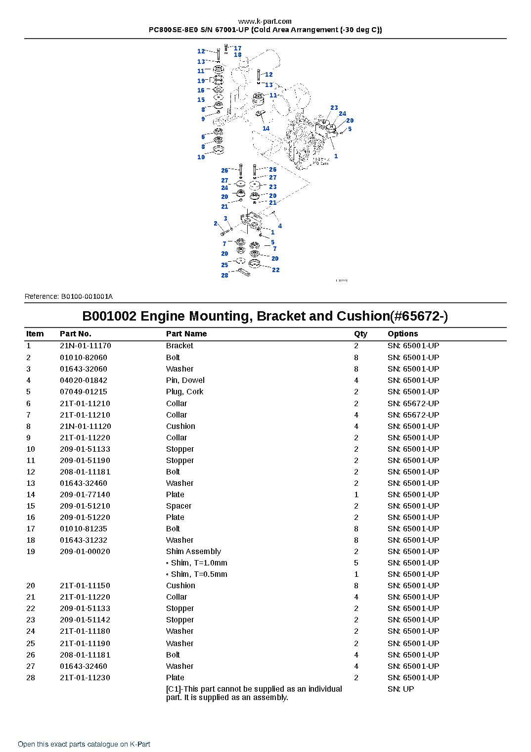 PC800SE-8E0 S/N 67001-UP (Cold Area Arrangement (-30 deg C)) – sample page 3