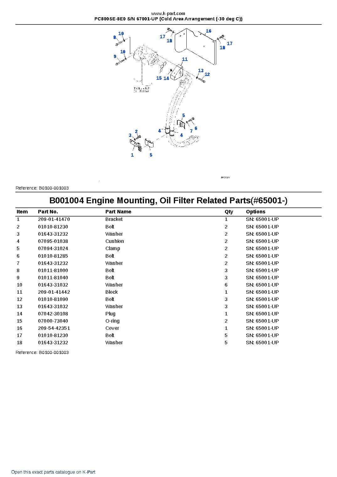 PC800SE-8E0 S/N 67001-UP (Cold Area Arrangement (-30 deg C)) – sample page 6