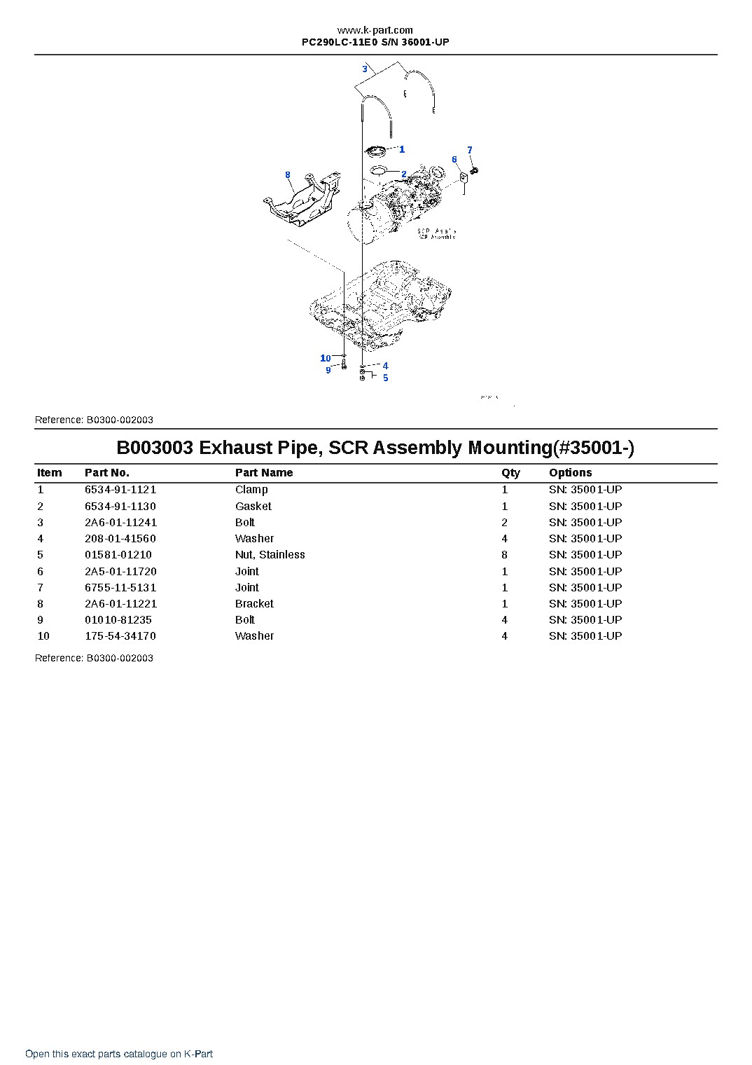 PC290LC-11E0 S/N 36001-UP – sample page 10