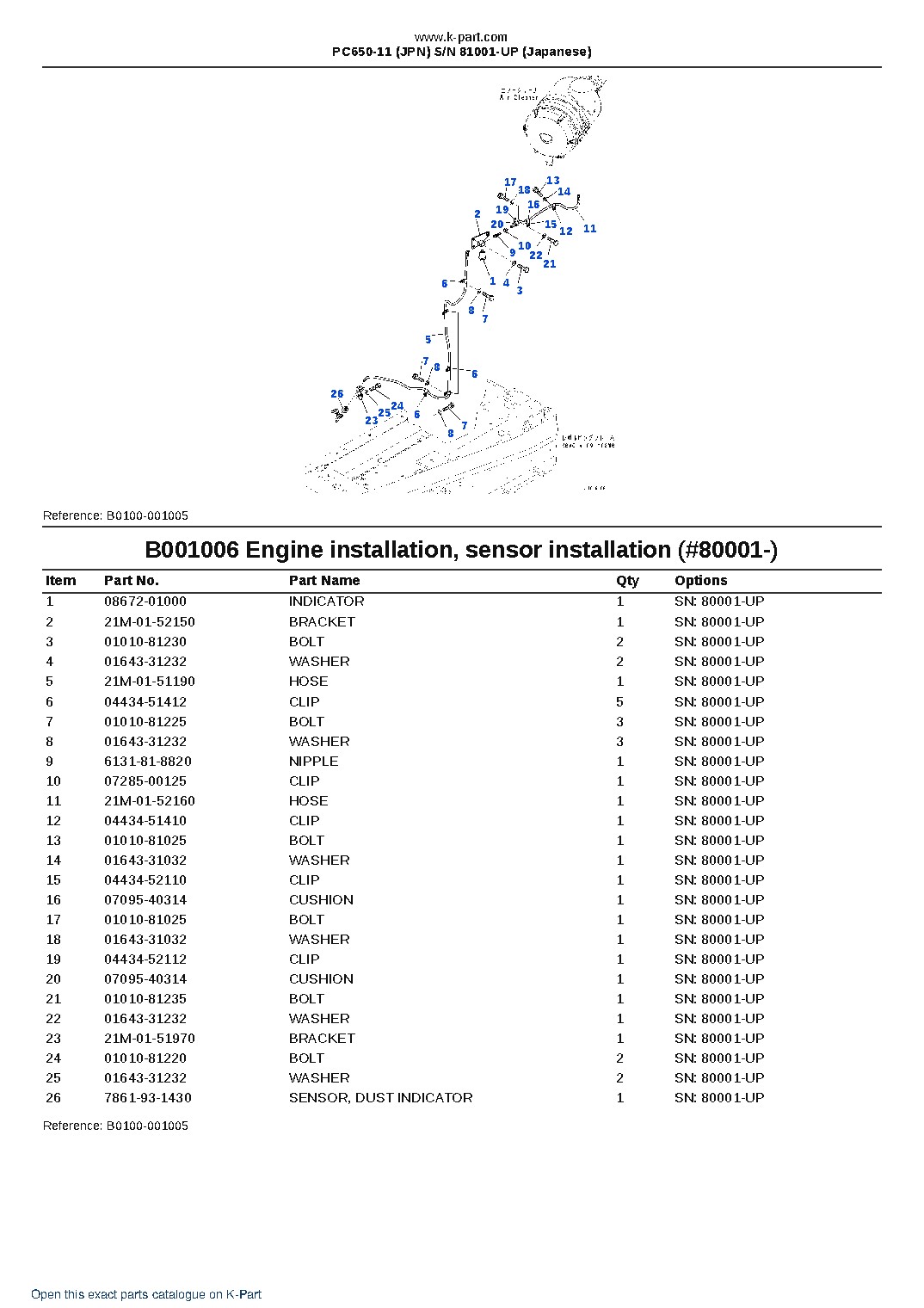 PC650-11 (JPN) S/N 81001-UP (Japanese) – sample page 6 PC650-11 (JPN) S/N 81001-UP (Japanese) – sample page 6