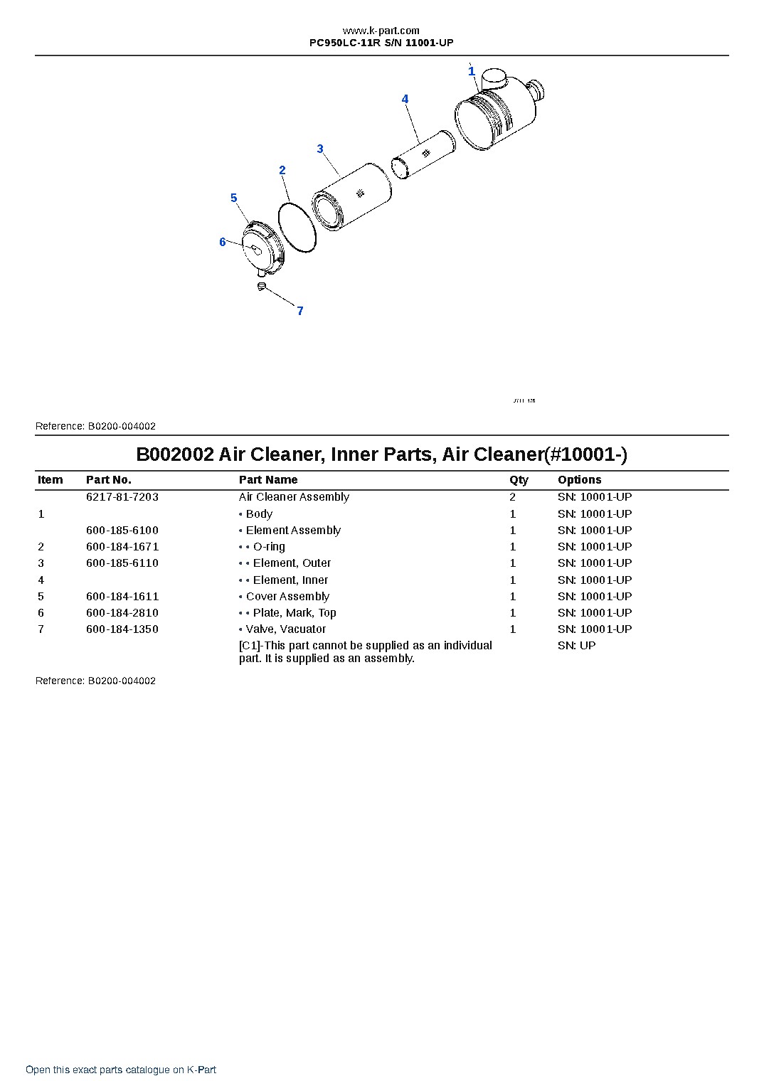 PC950LC-11R S/N 11001-UP – sample page 3