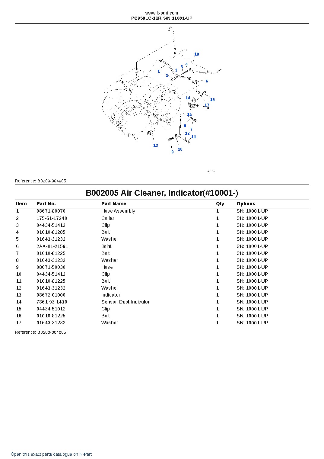 PC950LC-11R S/N 11001-UP – sample page 6