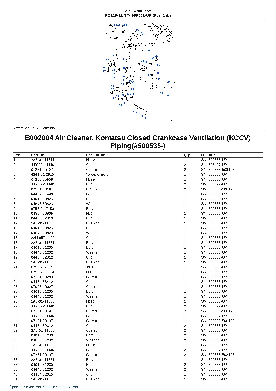 PC210-11 S/N 600001-UP (For KAL) – sample page 5 PC210-11 S/N 600001-UP (For KAL) – sample page 5