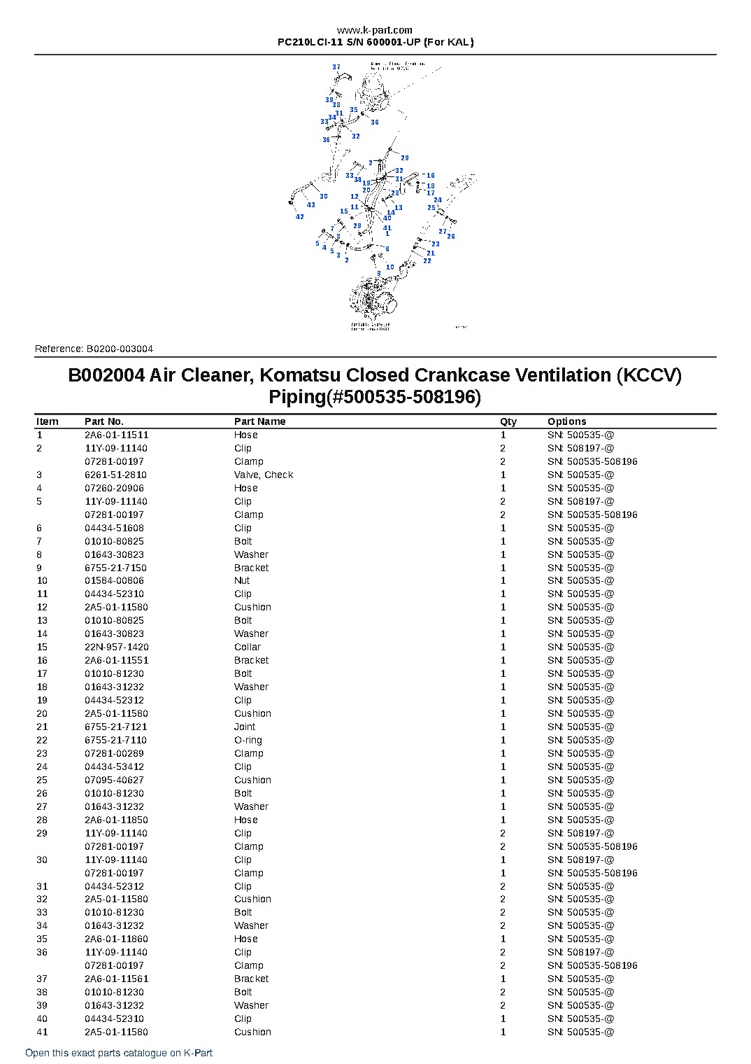 PC210LCI-11 S/N 600001-UP (For KAL) – sample page 5 PC210LCI-11 S/N 600001-UP (For KAL) – sample page 5