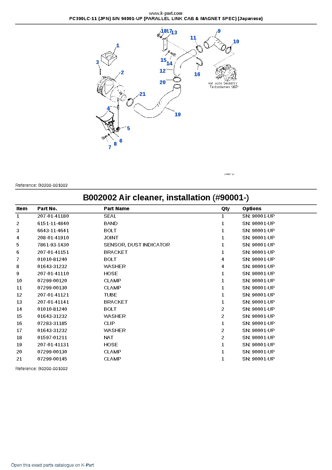 PC300LC-11 (JPN) S/N 94001-UP (PARALLEL LINK CAB & MAGNET SPEC) (Japanese) – sample page 8