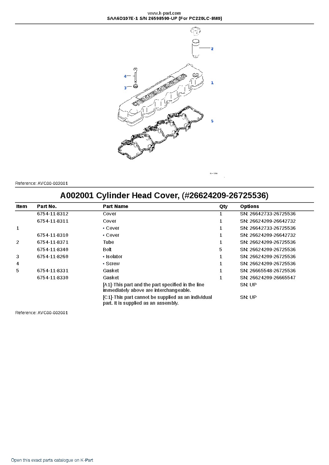 SAA6D107E-1 S/N 26598590-UP (For PC220LC-8M0) – sample page 5 SAA6D107E-1 S/N 26598590-UP (For PC220LC-8M0) – sample page 5
