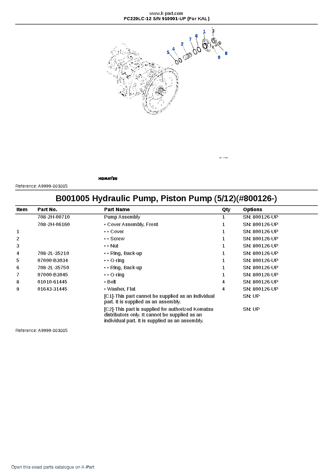 PC220LC-12 S/N 910001-UP (For KAL) – sample page 5 PC220LC-12 S/N 910001-UP (For KAL) – sample page 5