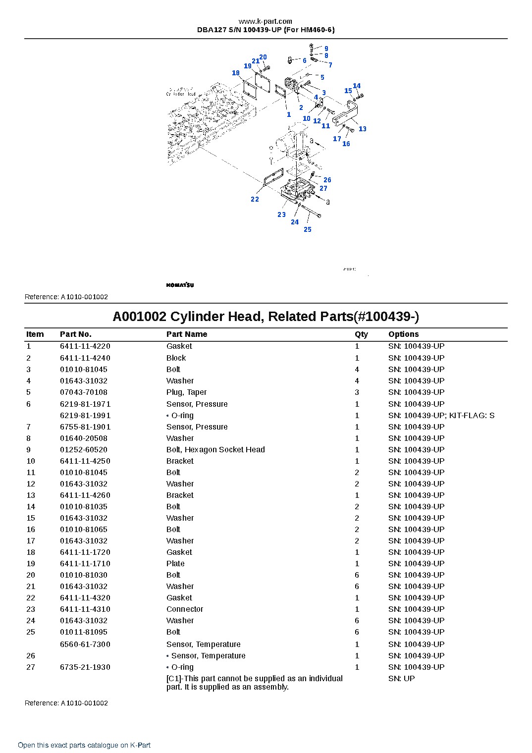 DBA127 S/N 100439-UP (For HM460-6) – sample page 3 DBA127 S/N 100439-UP (For HM460-6) – sample page 3