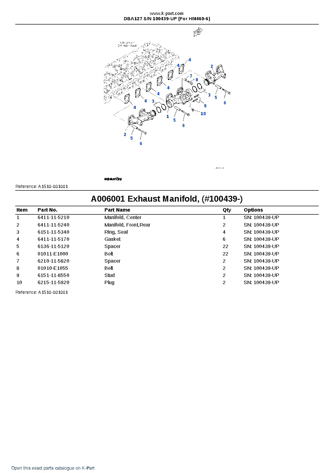 DBA127 S/N 100439-UP (For HM460-6) – sample page 8 DBA127 S/N 100439-UP (For HM460-6) – sample page 8