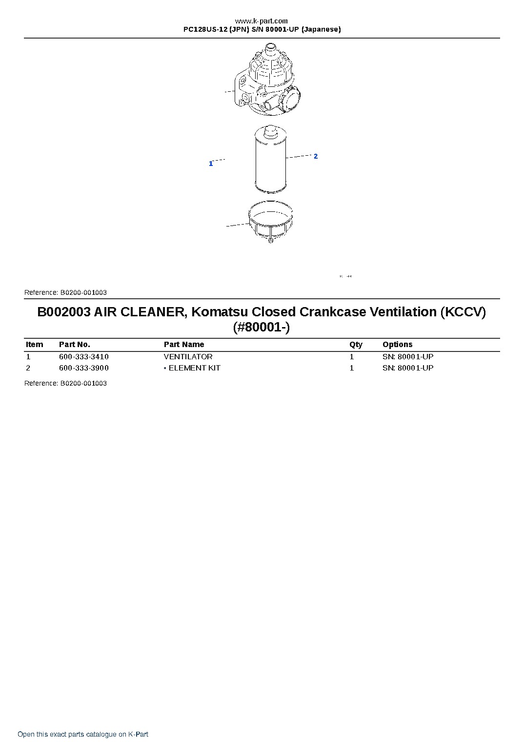 PC128US-12 (JPN)  S/N 80001-UP (Japanese) – sample page 6