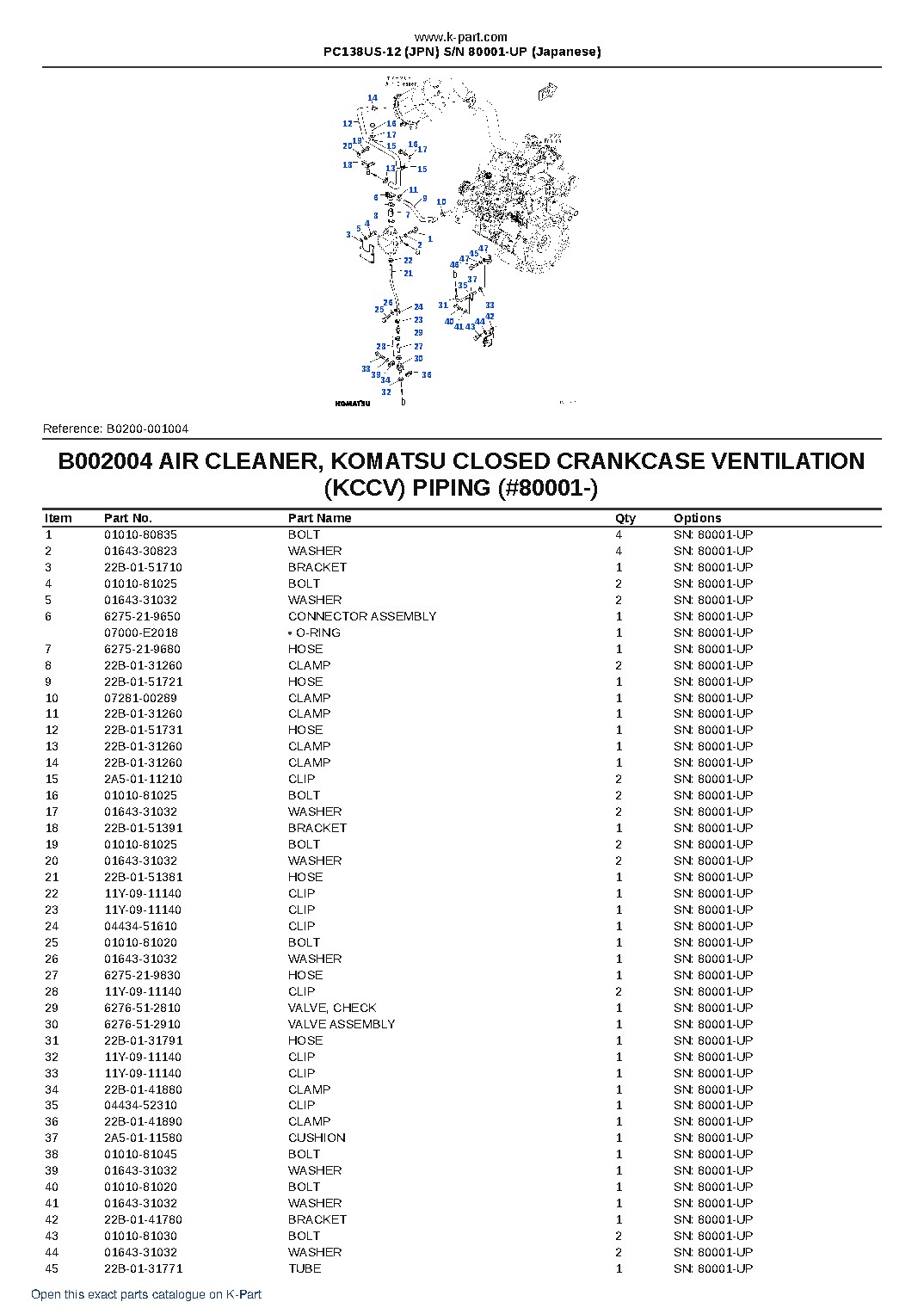 PC138US-12 (JPN)  S/N 80001-UP (Japanese) – sample page 7