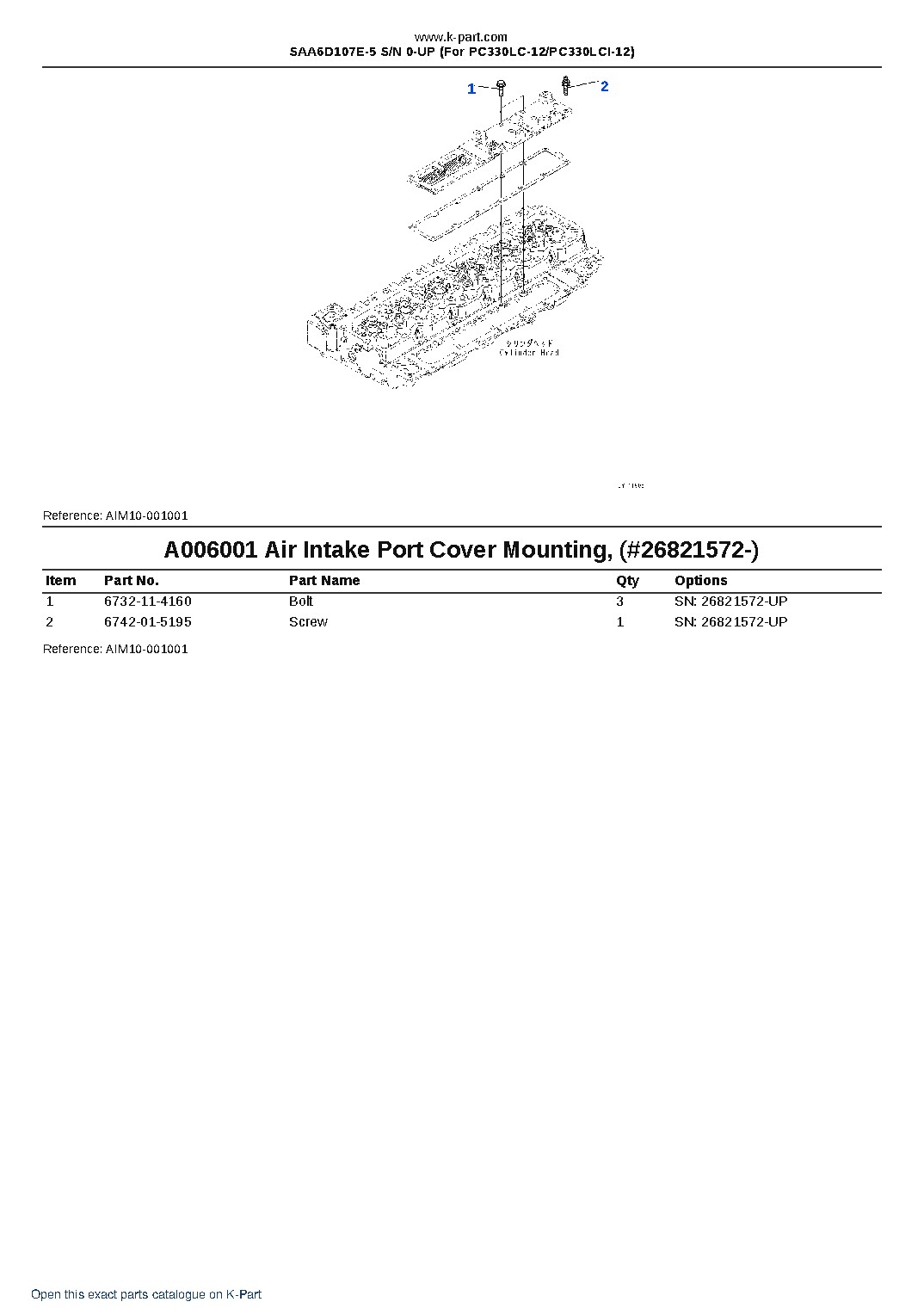SAA6D107E-5 S/N 0-UP (For PC330LC-12/PC330LCI-12) – sample page 6 SAA6D107E-5 S/N 0-UP (For PC330LC-12/PC330LCI-12) – sample page 6