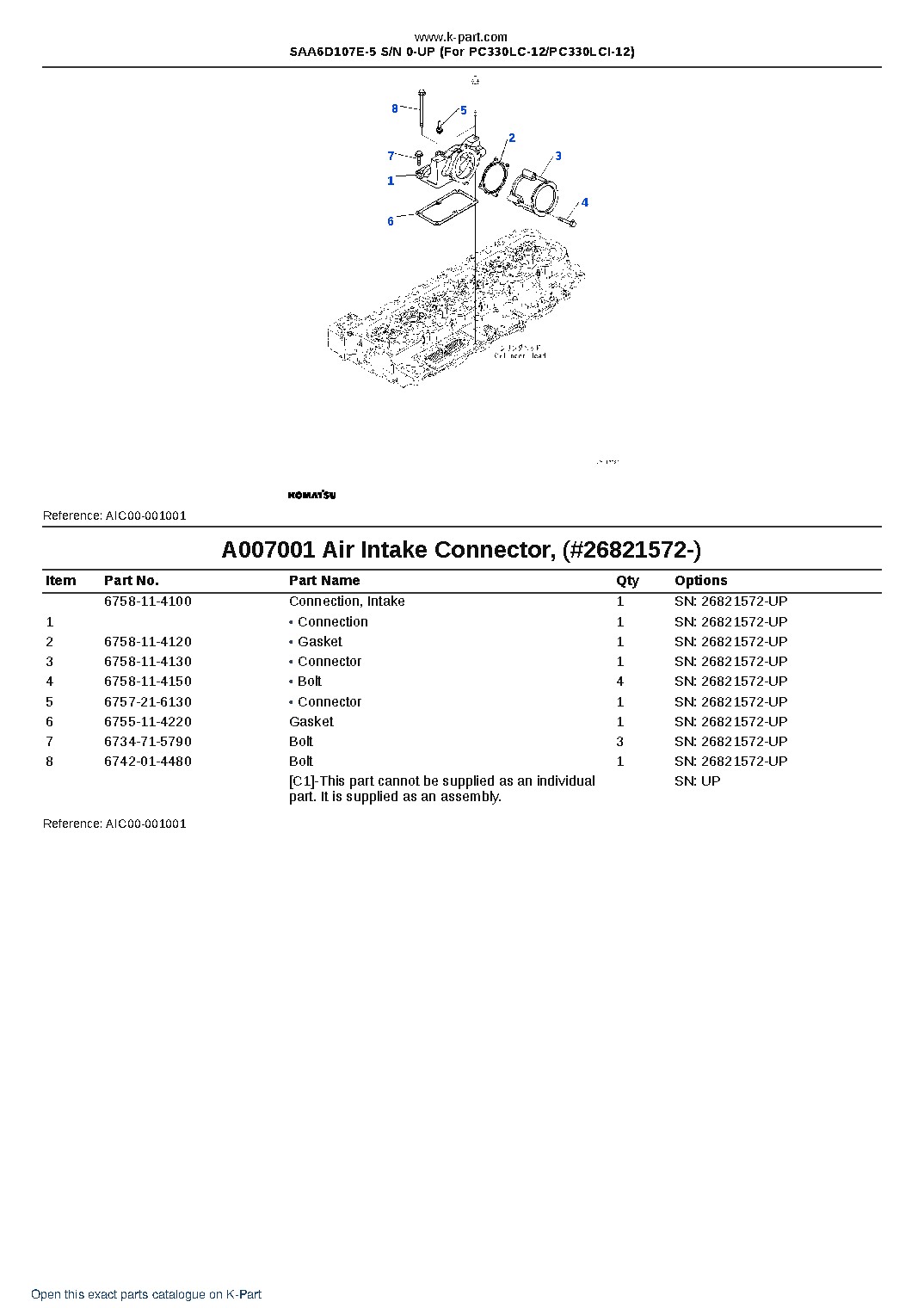 SAA6D107E-5 S/N 0-UP (For PC330LC-12/PC330LCI-12) – sample page 7 SAA6D107E-5 S/N 0-UP (For PC330LC-12/PC330LCI-12) – sample page 7