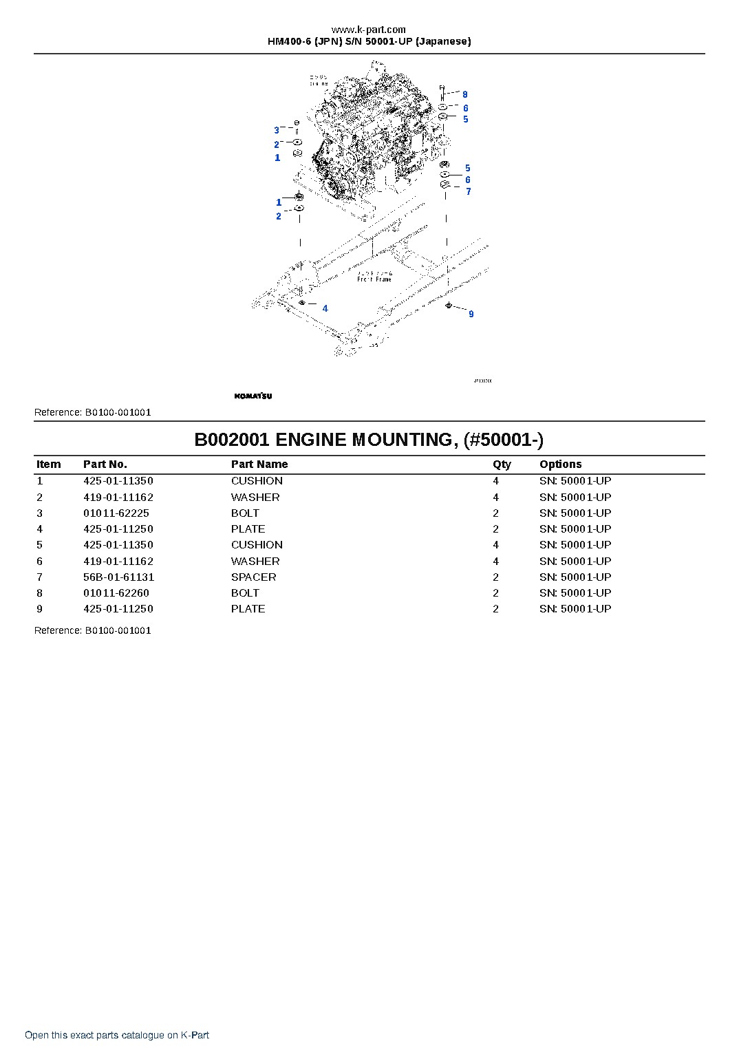 HM400-6 (JPN)  S/N 50001-UP (Japanese) – sample page 9
