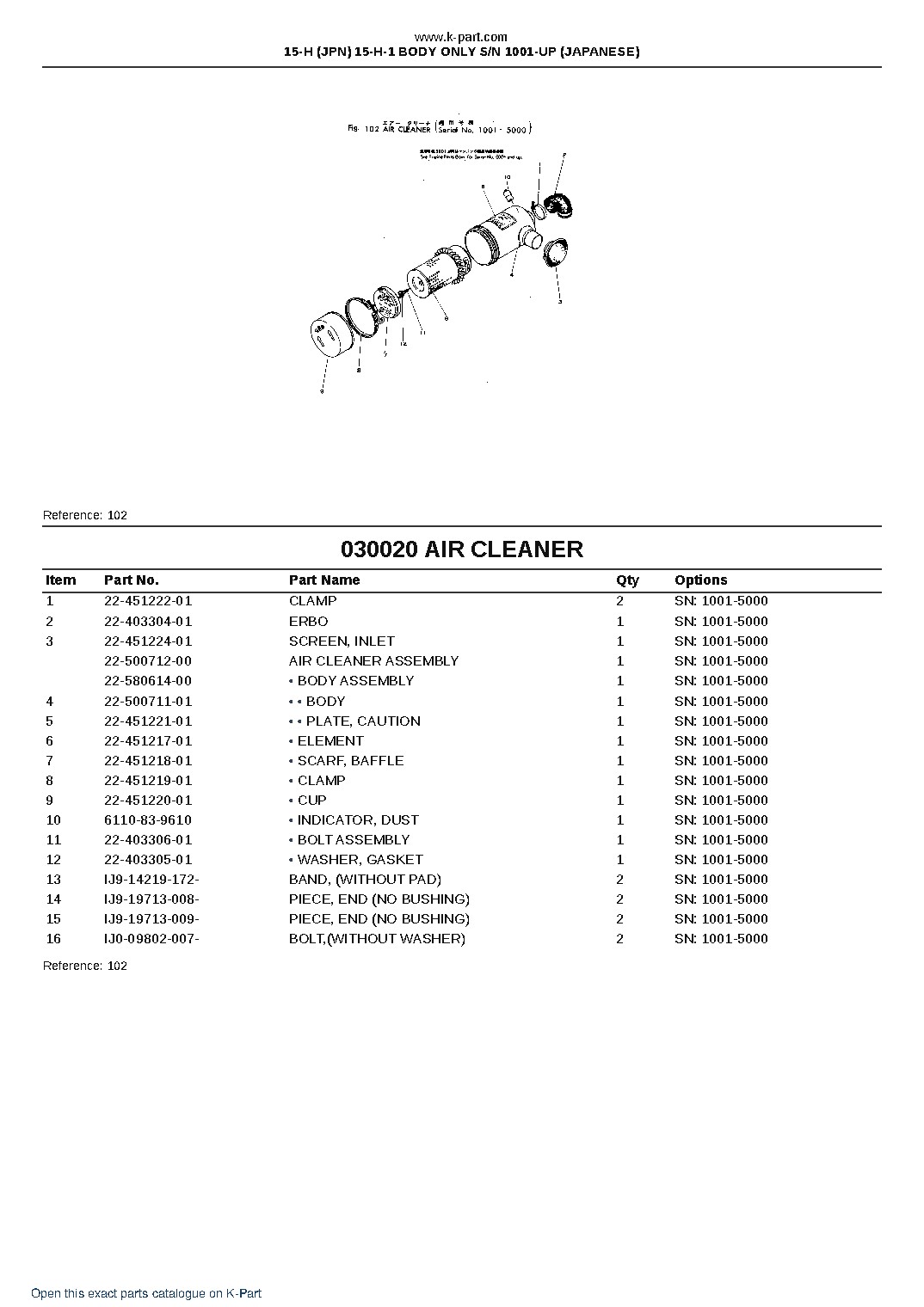 15-H (JPN) 15-H-1 BODY ONLY S/N 1001-UP (JAPANESE) – sample page 4